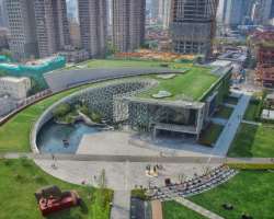 The building of the museum is so designed taking in mind the purpose of building like it was made in the shape of a nautilus shell. The central wall r